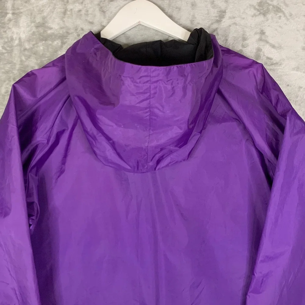 Sierra Designs Windbreaker Jacket Anorak VTG Purple Nylon Half Zip Hooded Mens M